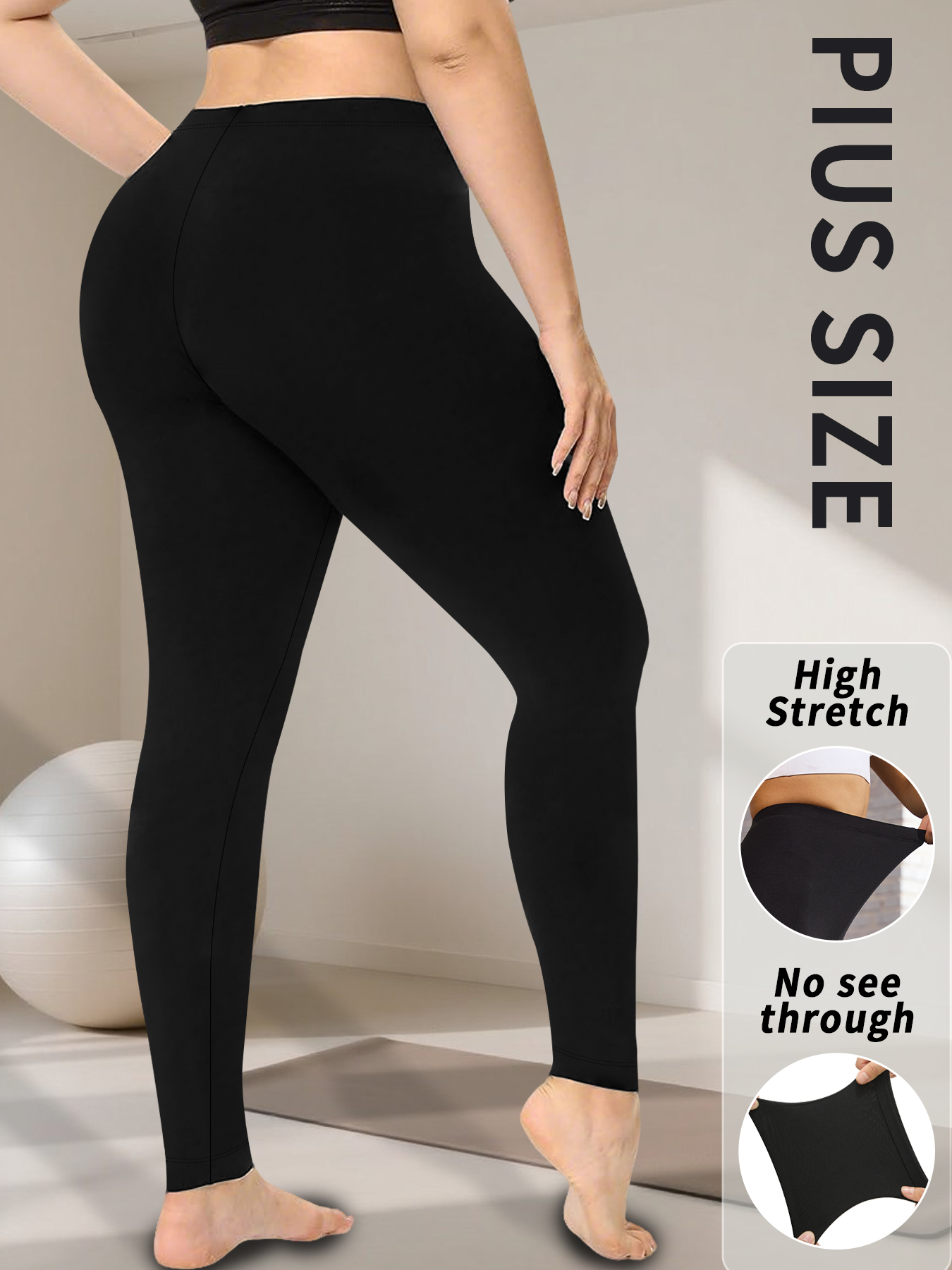 Pilates Yoga Leggings - Plus Size Super Soft Sport Leggings