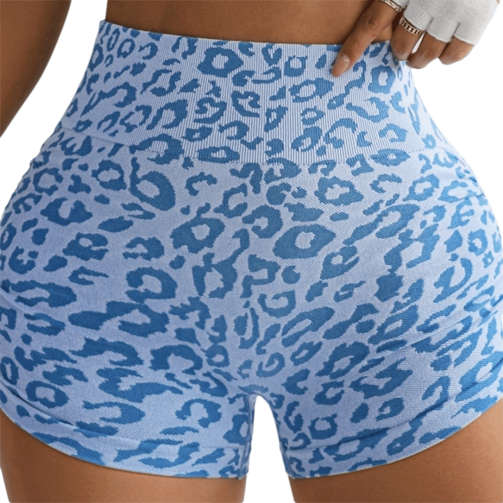 Pilates Yoga Oxford - Active Wear Leopard High Waist Shorts