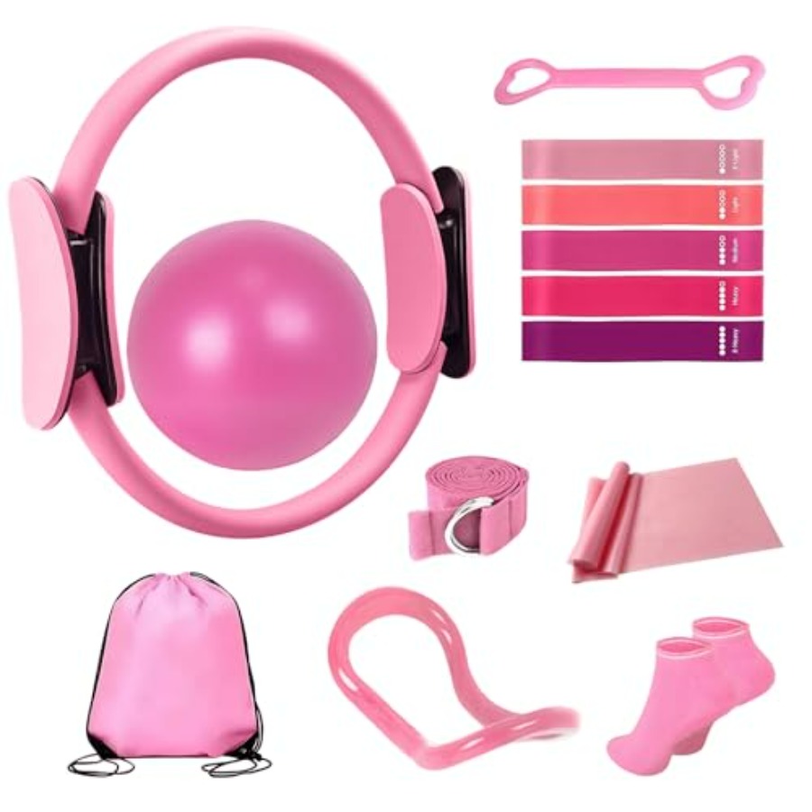 Pilates Yoga Resistance Ring - Pilates Equipment Kit for Women -