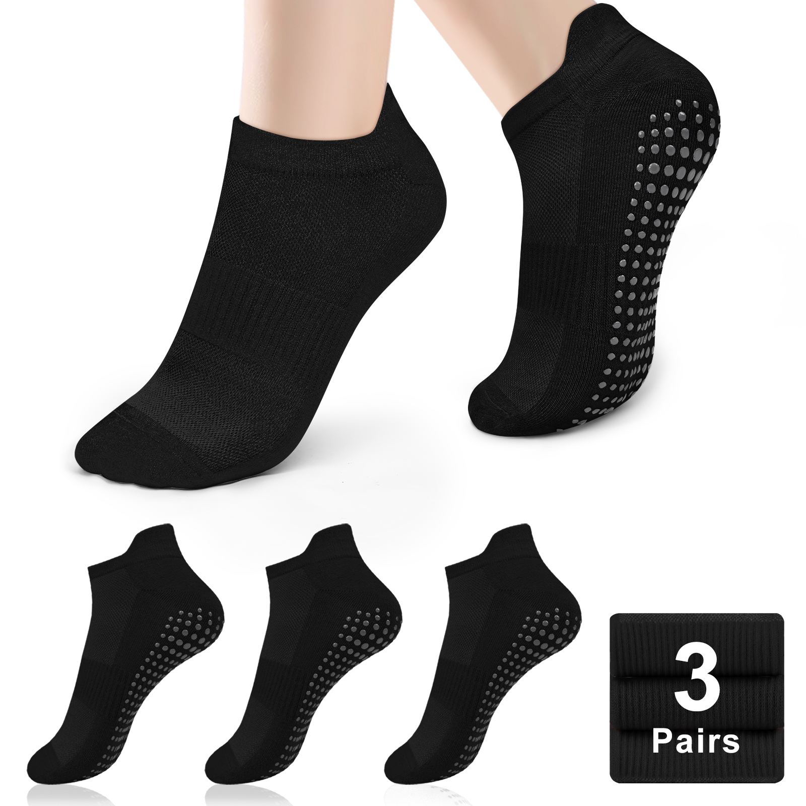 Pilates Yoga And Gym - 3 Pairs Yoga Socks Women Cotton