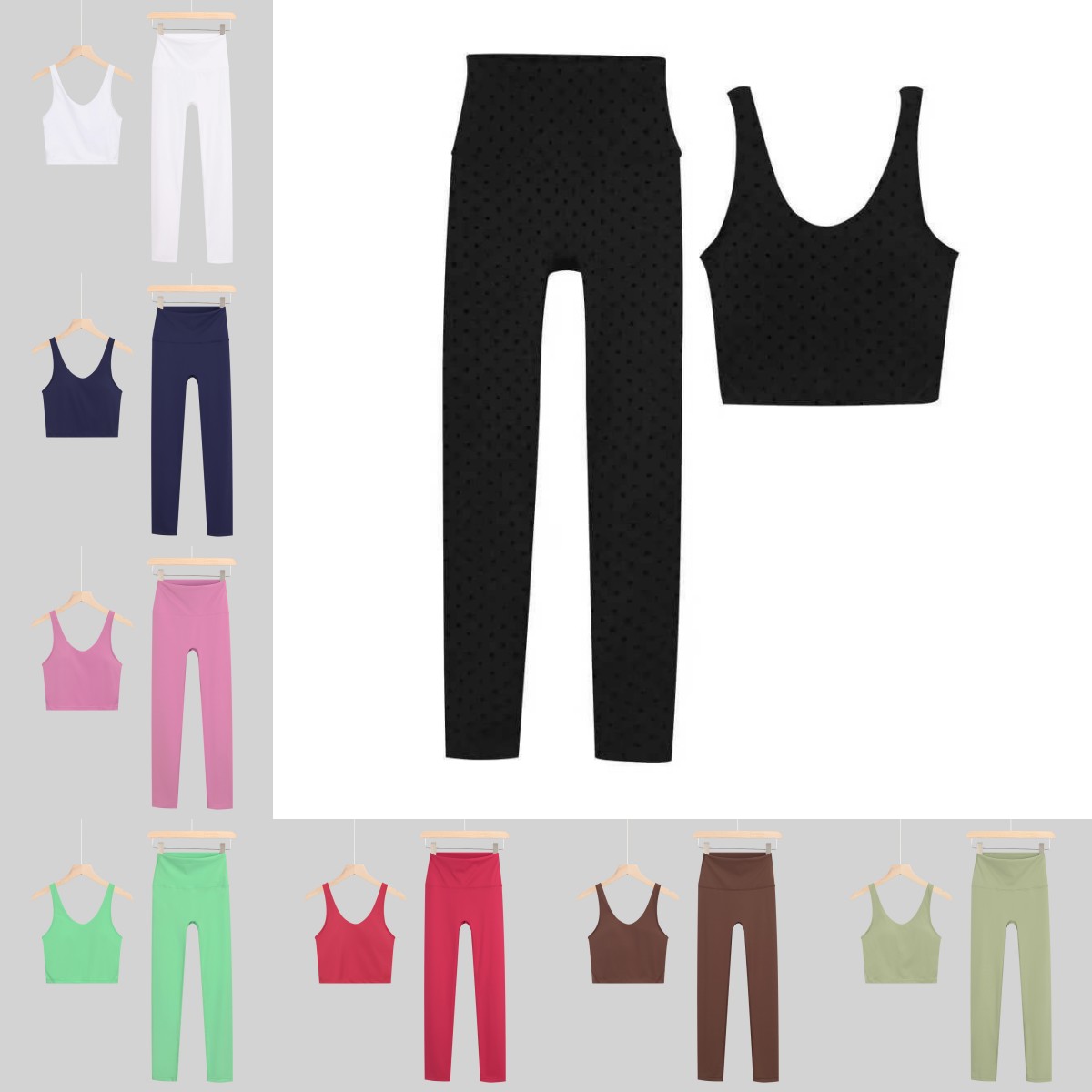 Pilates Yoga Leggings - Designer Women Yoga Set U-shaped Bra