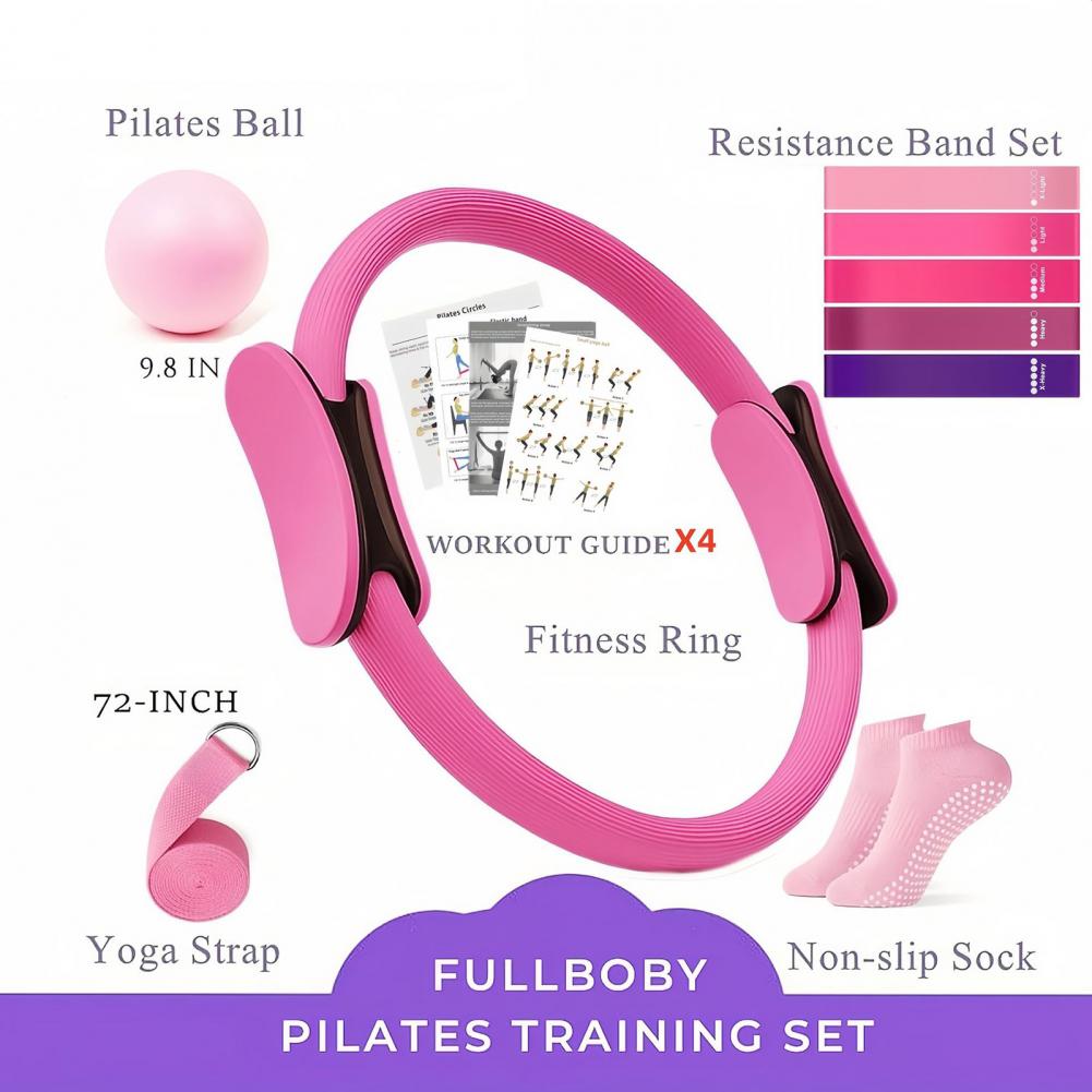 9Pcs/Set Yoga Fitness Kit with - Pilates Yoga Resistance Ring avis et prix