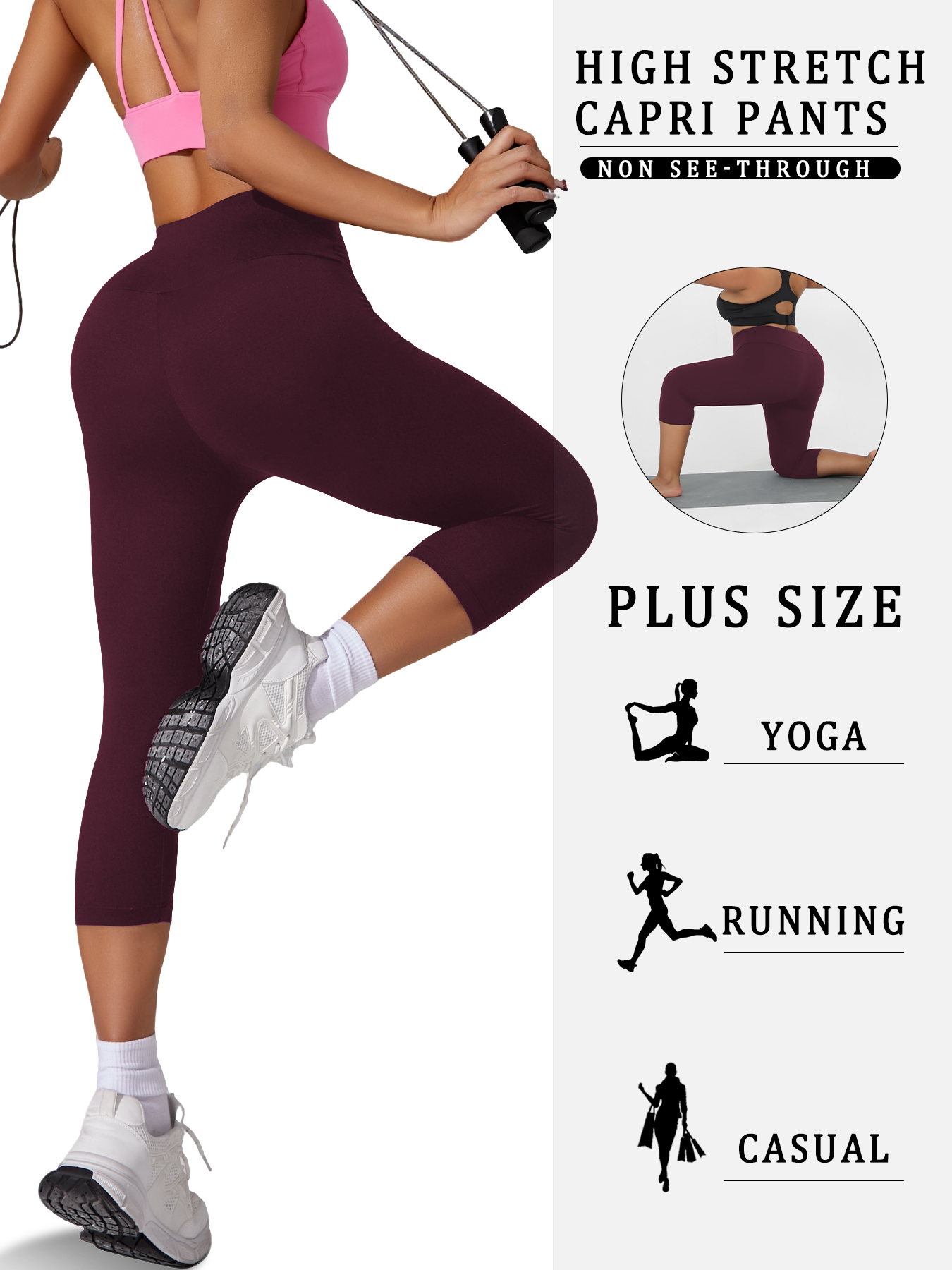 Plus Size Women's High Waisted - Pilates Yoga Leggings avis et prix