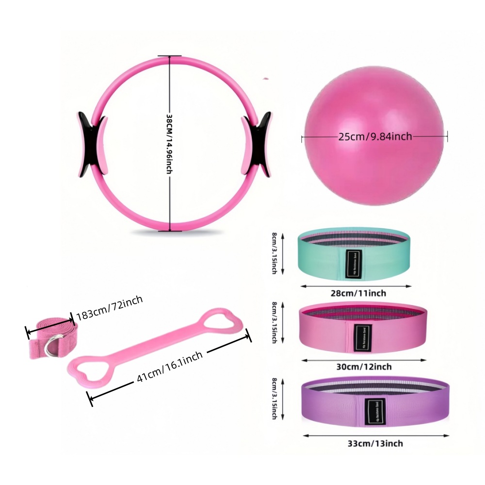 8-piece Pilates Ring Ring Set  - Pilates Yoga Resistance Ring avis et prix