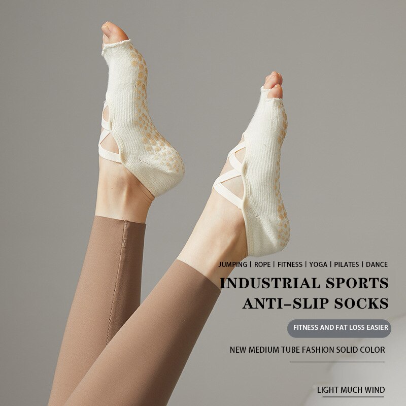 Ladies Yoga Socks Non Slip Gri - Pilates Yoga Ballet avis et prix