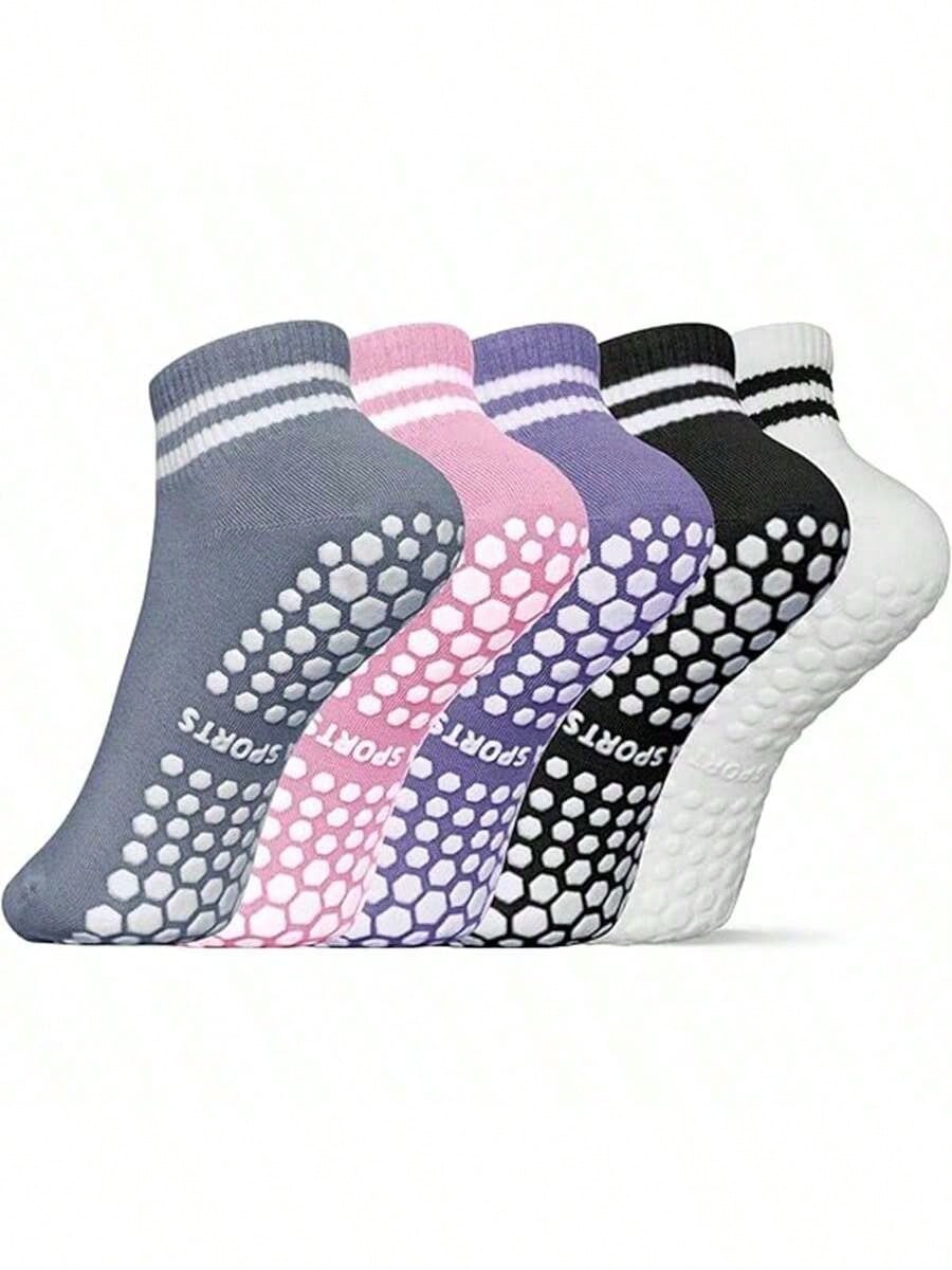 5 Pairs Women Double Stripe No - Pilates Yoga Ballet avis et prix
